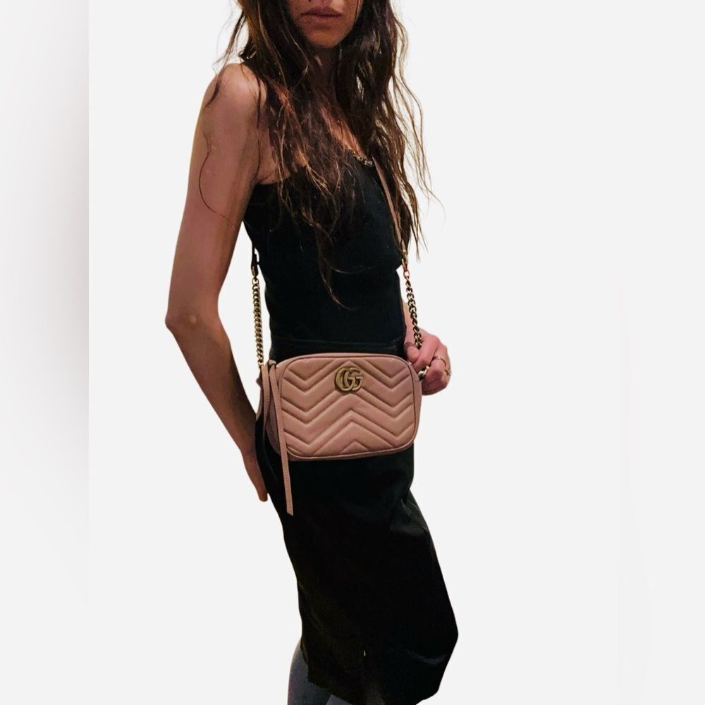 Gucci Tan Crossbody Bag with Gold Accents